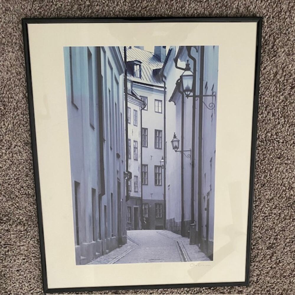 Ola Ericson Signed Photo Print Scandinavian Art Alley in Gama Stan Stockholm‎